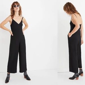 Madewell Thistle Cami Black Spaghetti Strap Jumpsuit